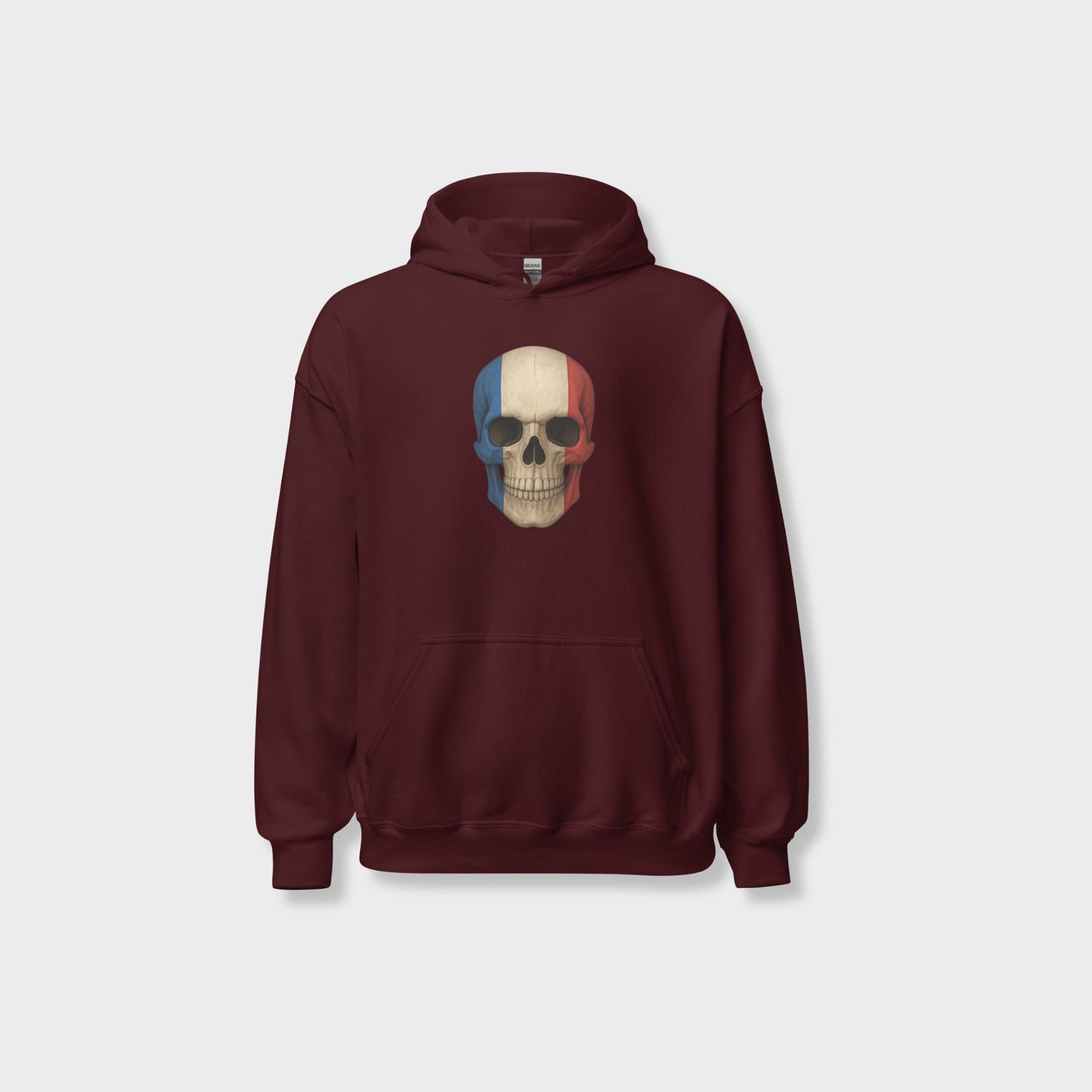 French Flag Skull - Unisex Heavy Blend Hoodie