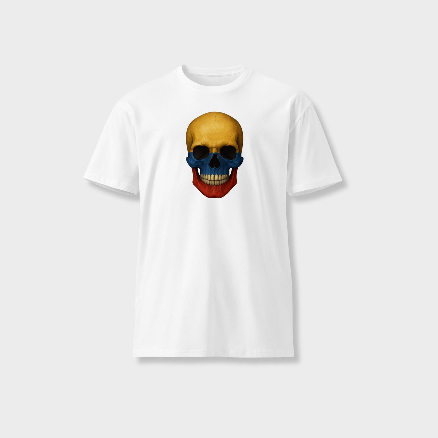 Colombian Flag Skull - Unisex Premium T-Shirt