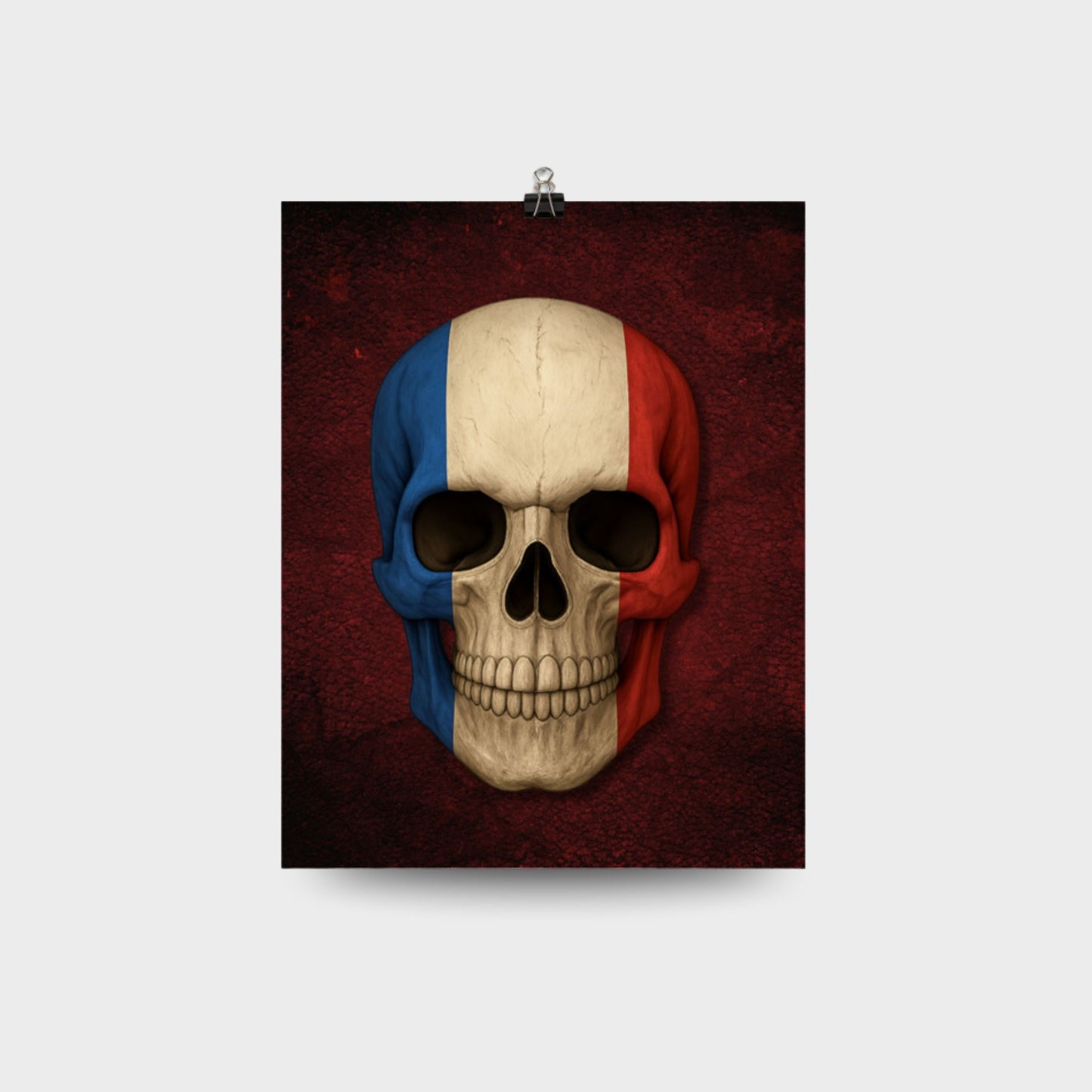 French Flag Skull - Poster