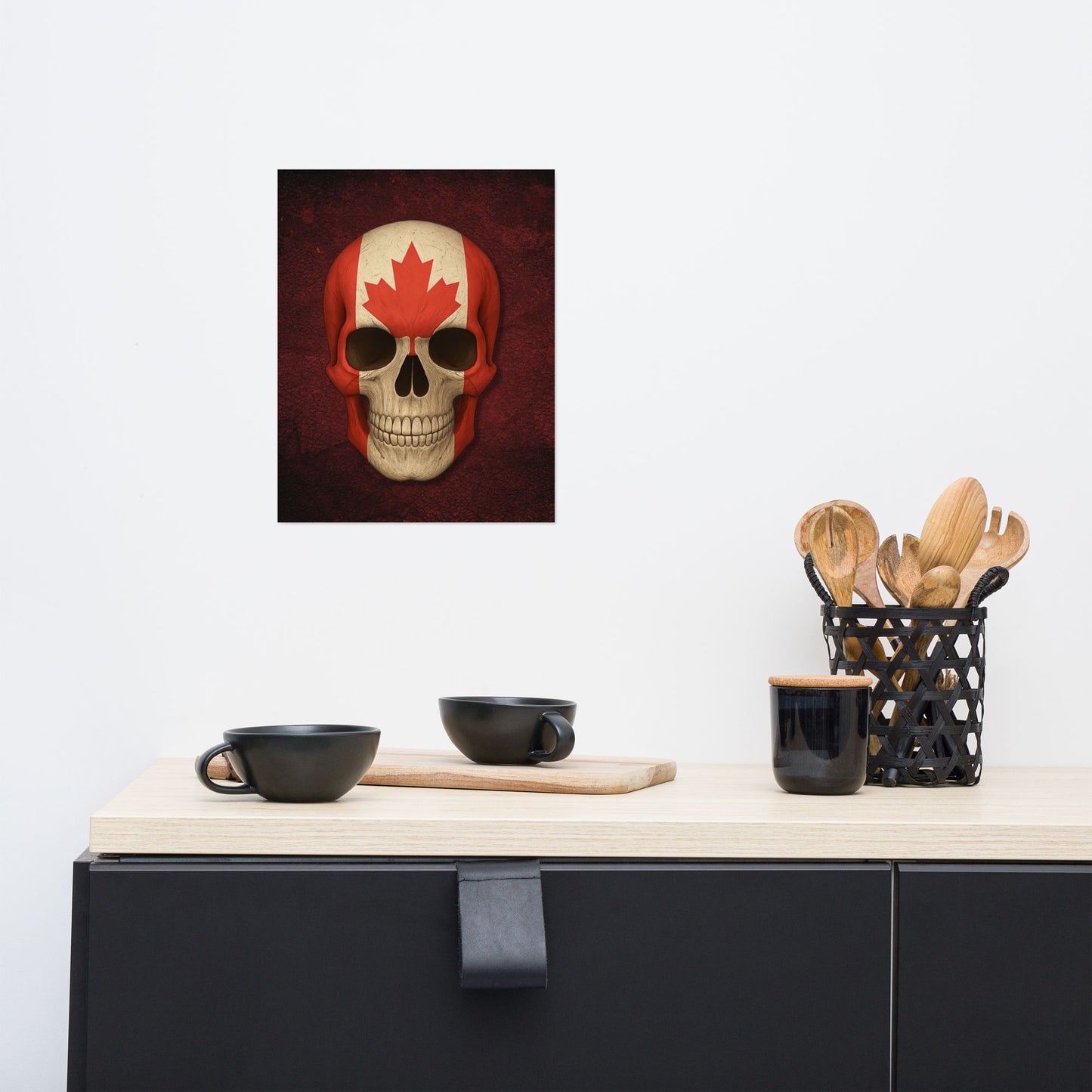 Canadian Flag Skull - Poster
