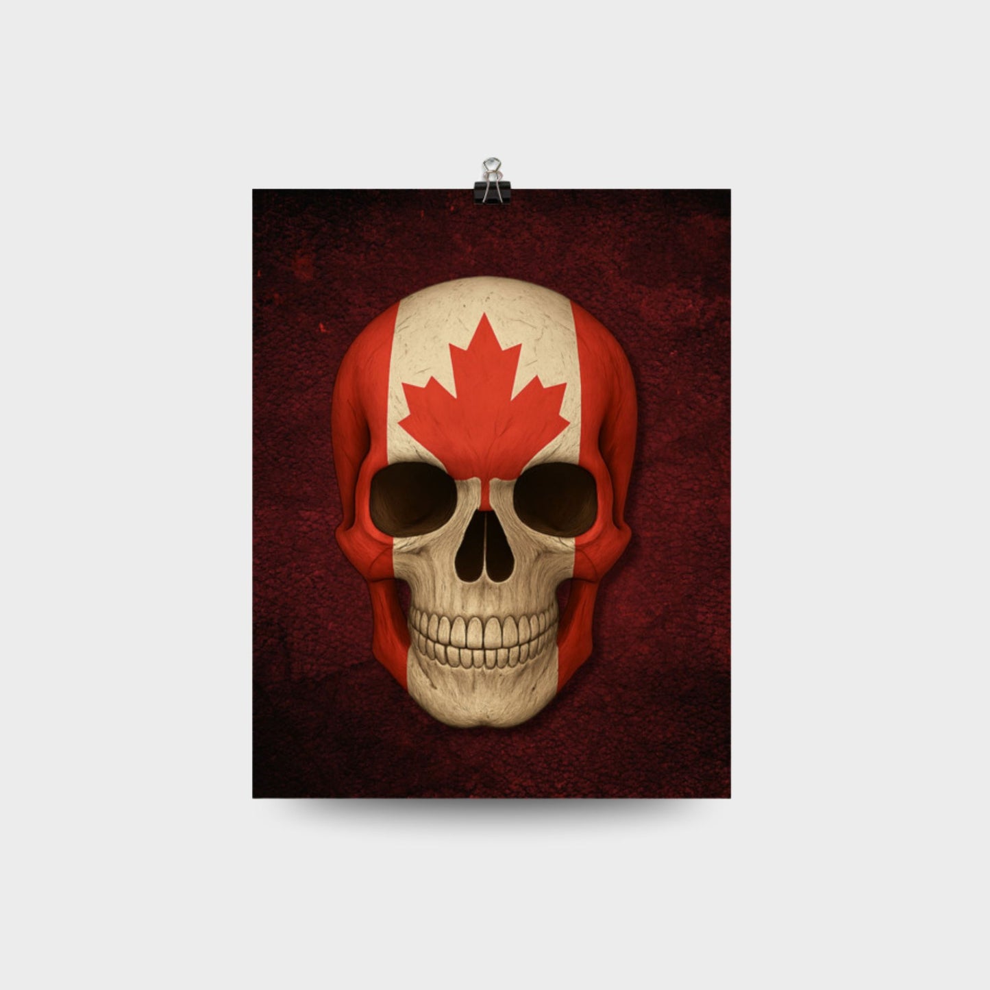 Canadian Flag Skull - Poster