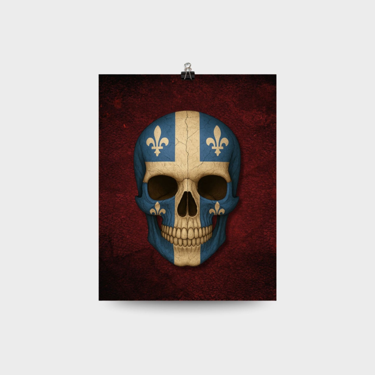 Quebec Flag Skull - Poster