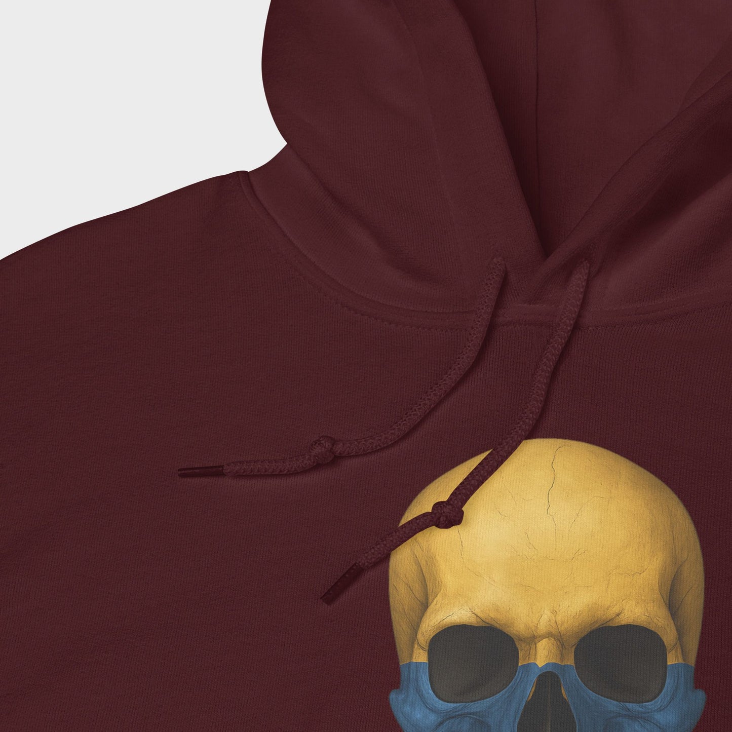 Buzo con Capucha unisex de mezcla gruesa con calavera y bandera colombiana