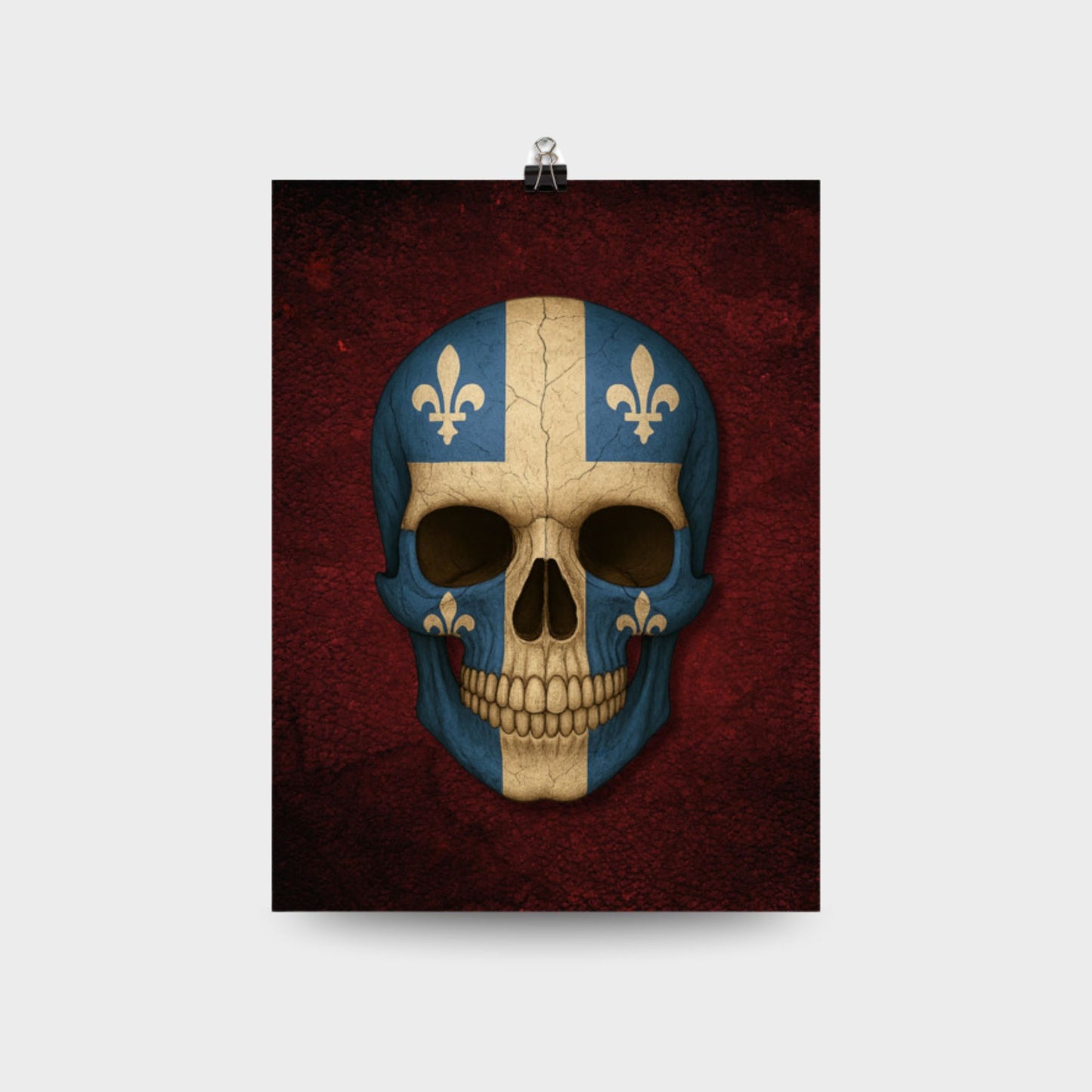 Quebec Flag Skull - Poster