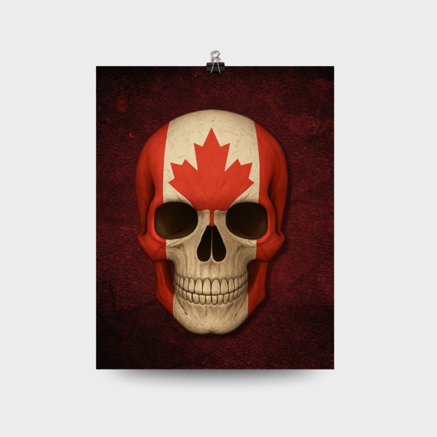 Canadian Flag Skull - Poster