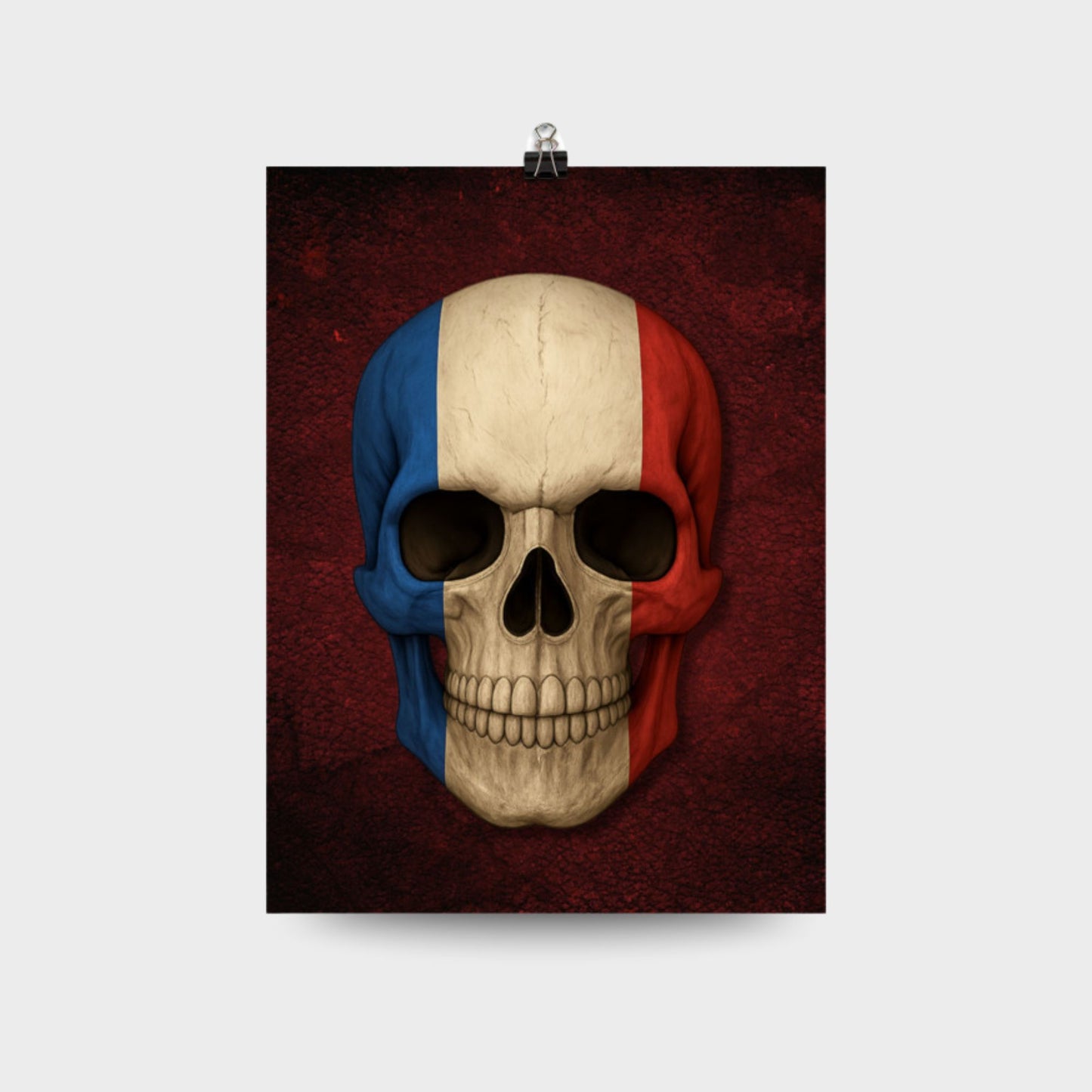 French Flag Skull - Poster
