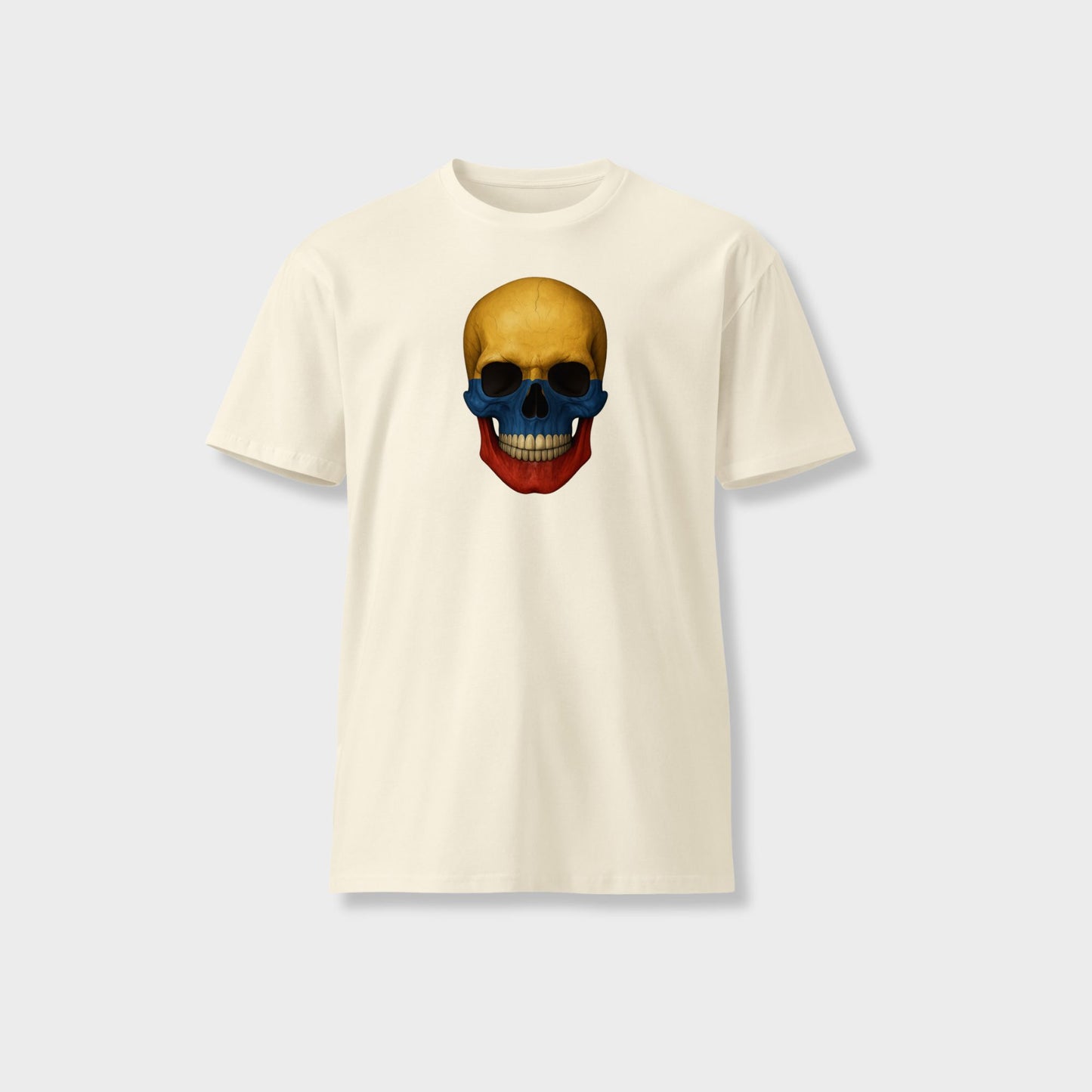 Colombian Flag Skull - Unisex Premium T-Shirt