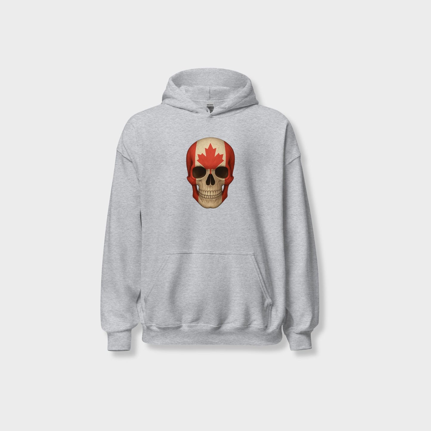 Canadian Flag Skull - Unisex Heavy Blend Hoodie
