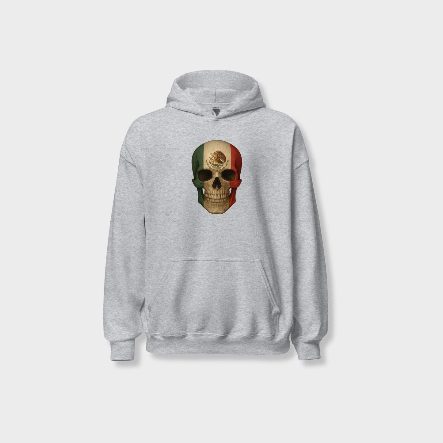 Mexican Flag Skull - Unisex Heavy Blend Hoodie