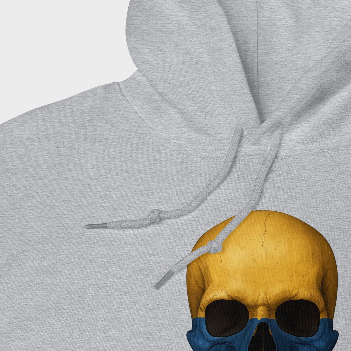 Buzo con Capucha unisex de mezcla gruesa con calavera y bandera colombiana