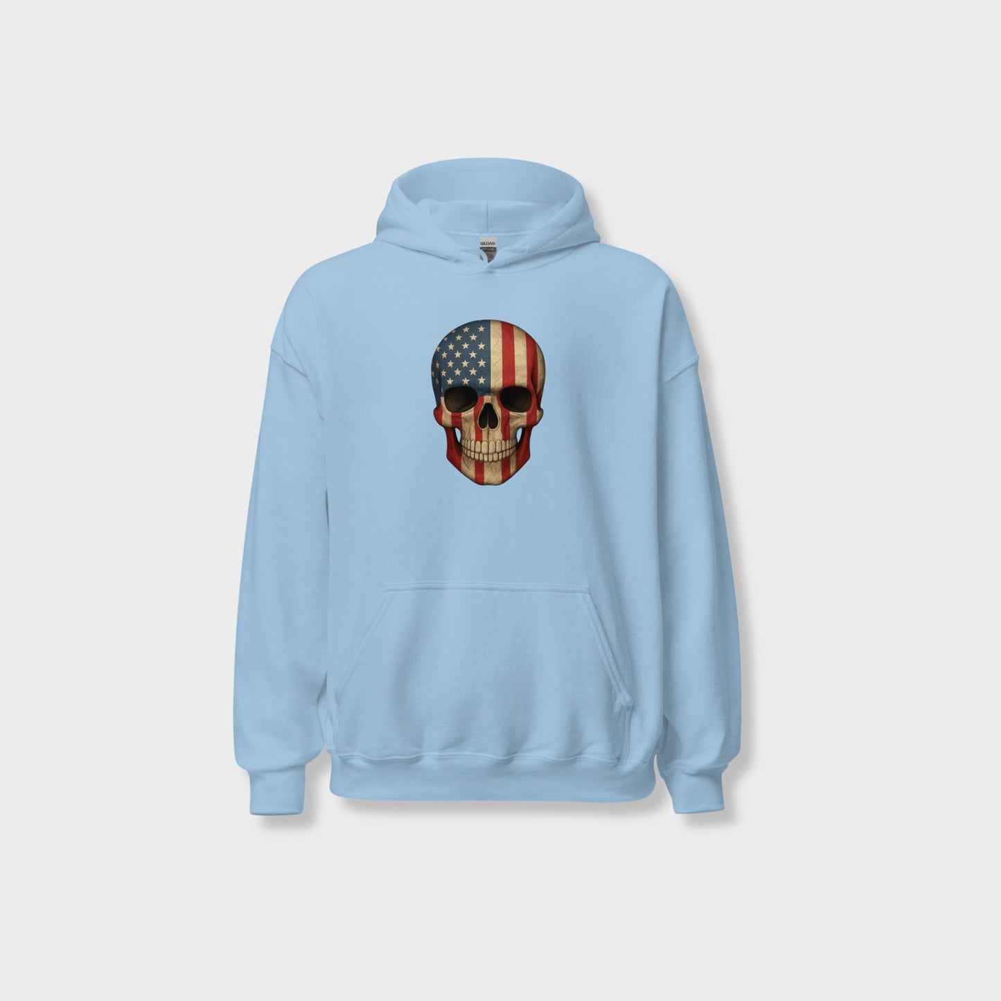 American Flag Skull - Unisex Heavy Blend Hoodie