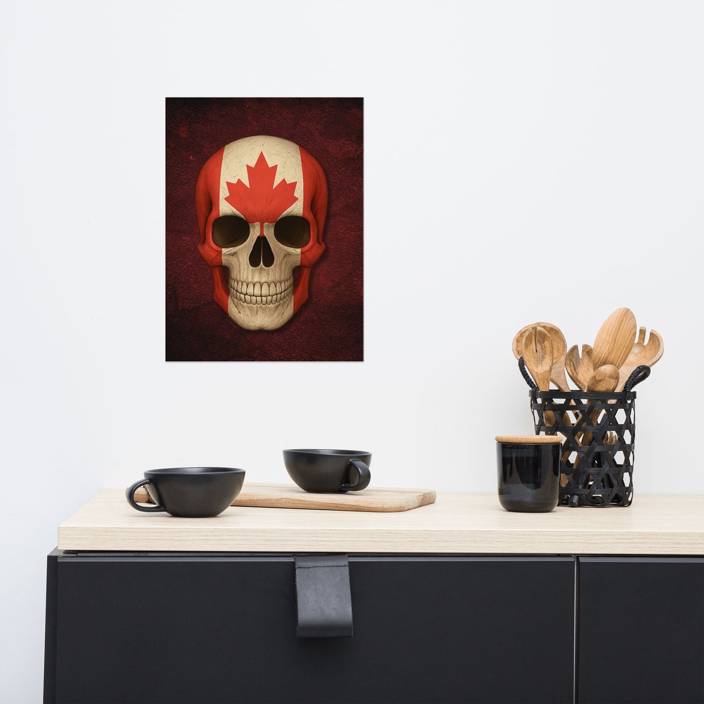 Canadian Flag Skull - Poster
