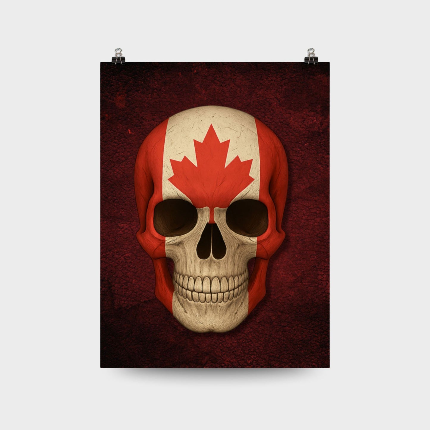 Canadian Flag Skull - Poster