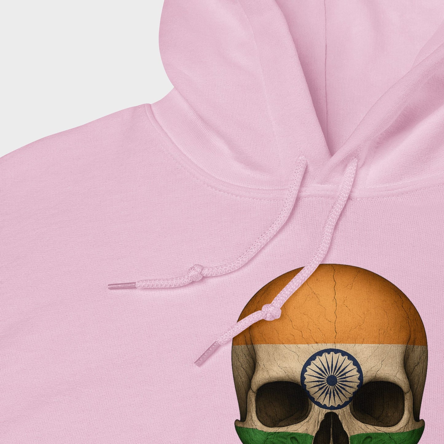 Buzo con Capucha unisex de mezcla gruesa con calavera y bandera india