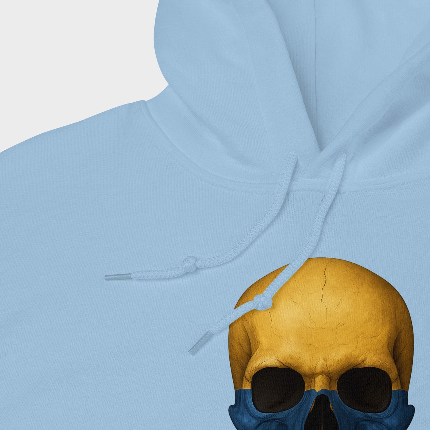 Buzo con Capucha unisex de mezcla gruesa con calavera y bandera colombiana