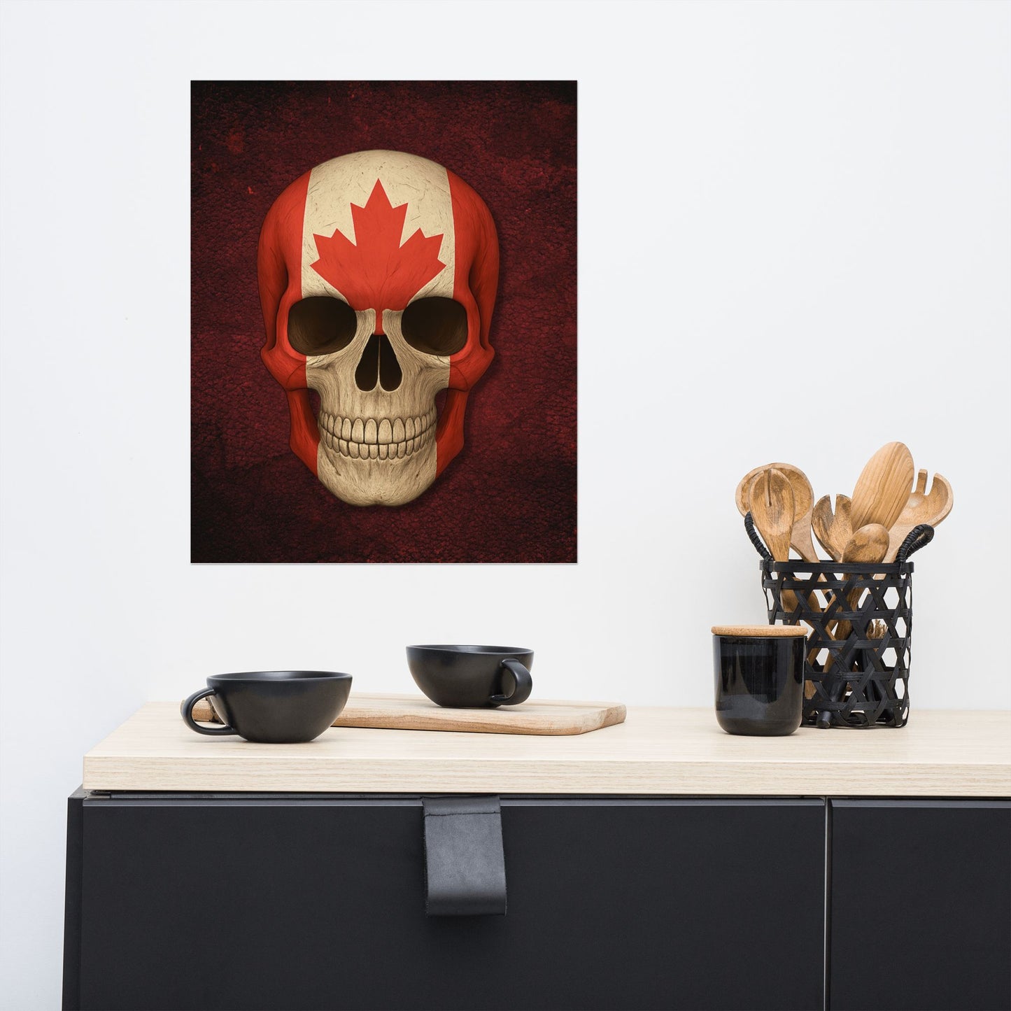 Canadian Flag Skull - Poster