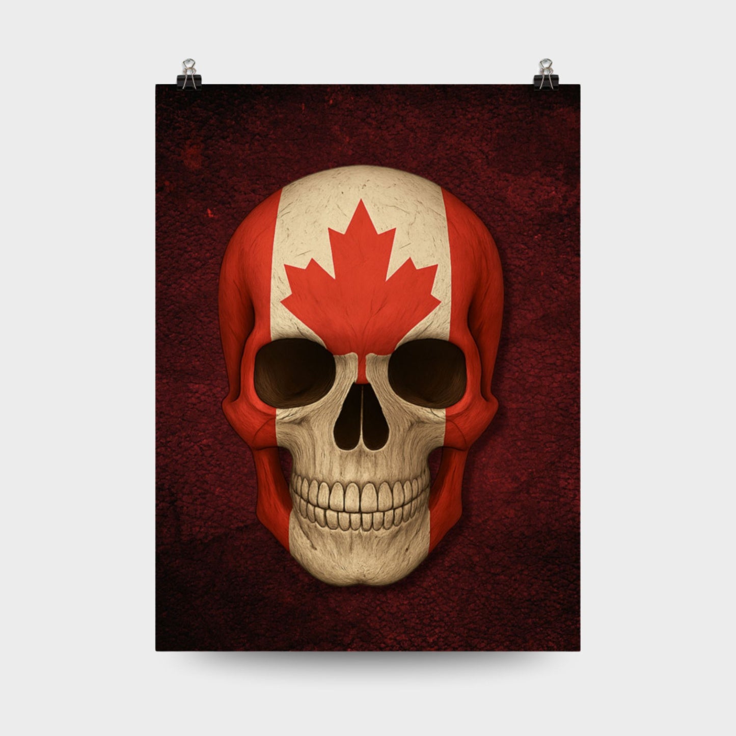 Canadian Flag Skull - Poster