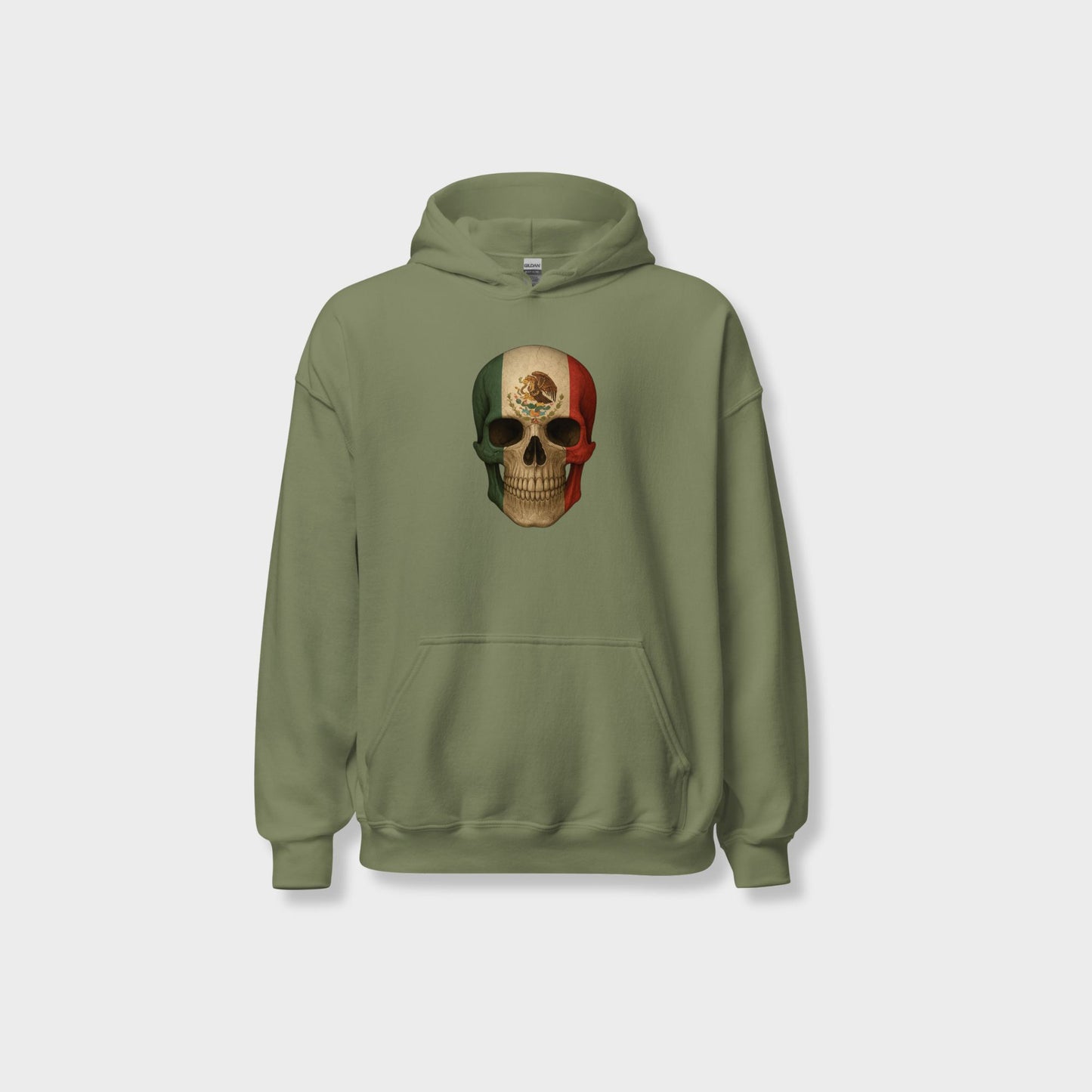 Mexican Flag Skull - Unisex Heavy Blend Hoodie