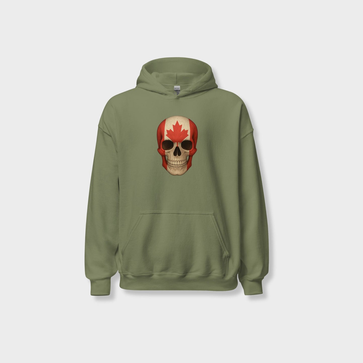 Canadian Flag Skull - Unisex Heavy Blend Hoodie