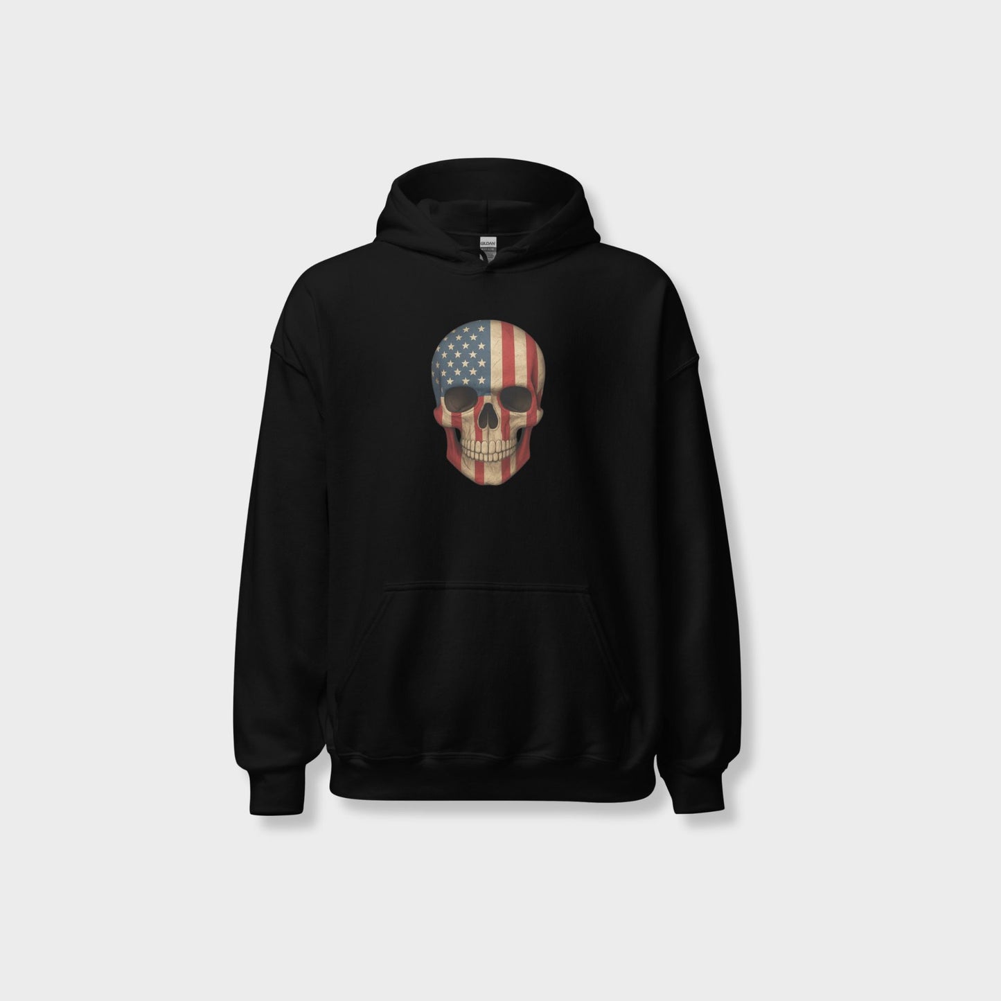 American Flag Skull - Unisex Heavy Blend Hoodie