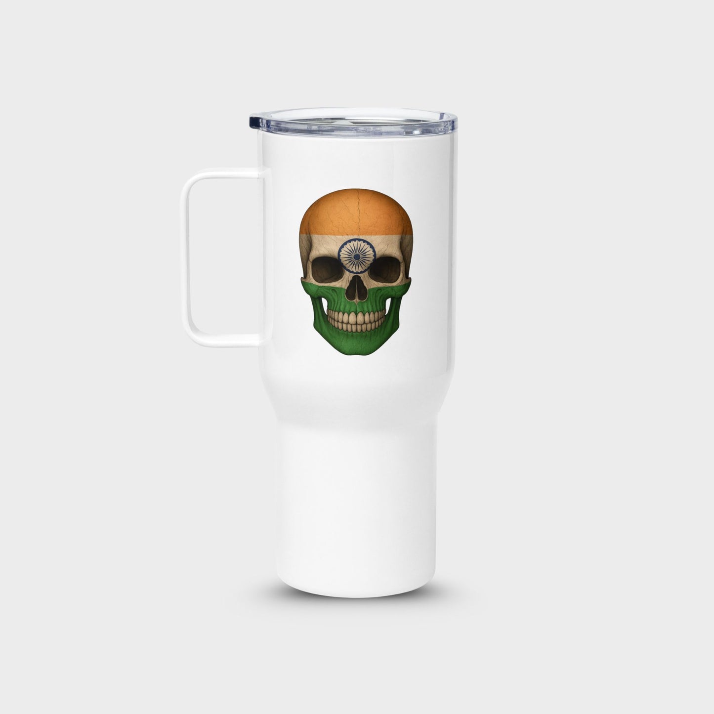 Indian Flag Skull - Stainless Steel Travel Mug