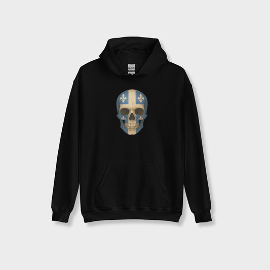 Quebec Flag Skull - Unisex Heavy Blend Hoodie