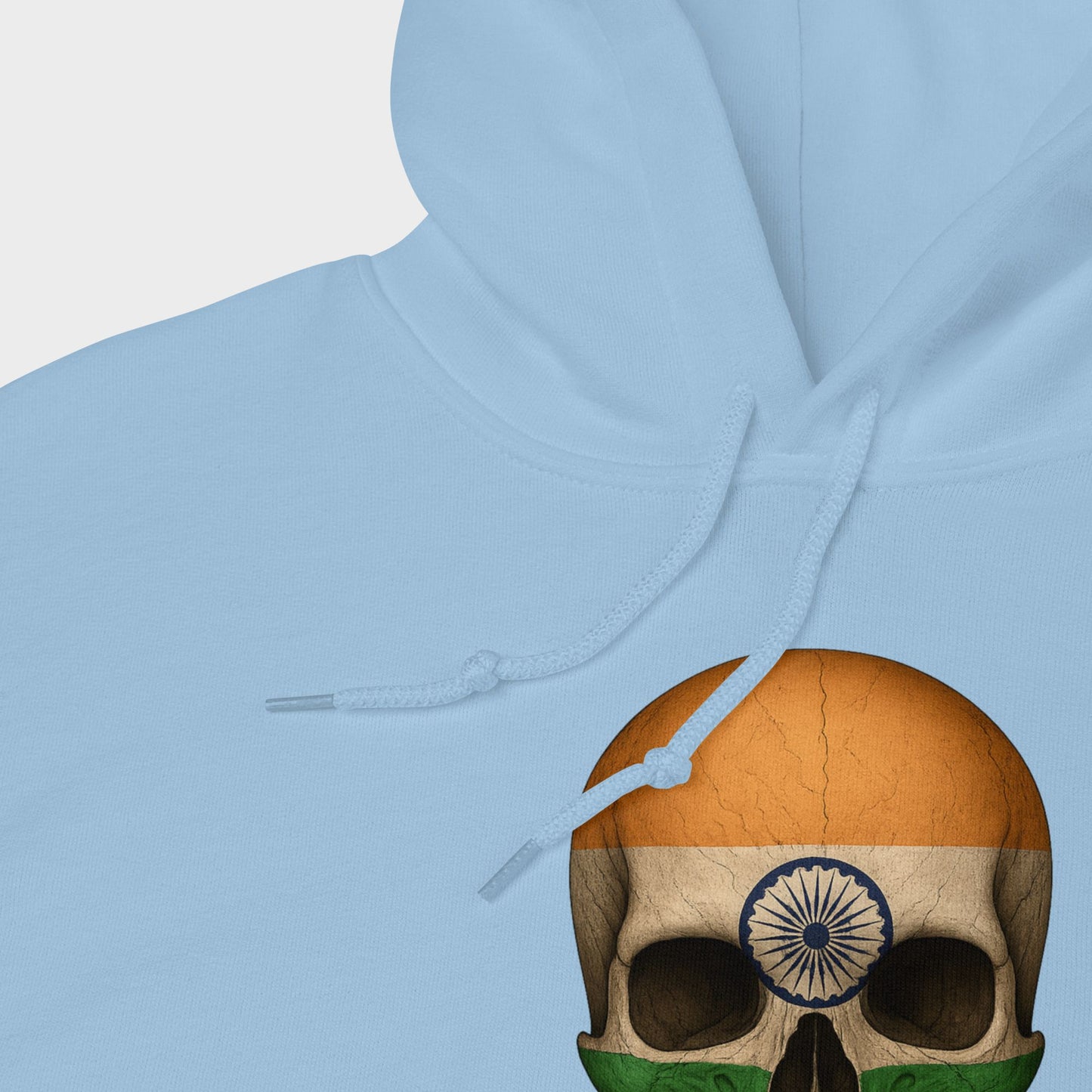 Buzo con Capucha unisex de mezcla gruesa con calavera y bandera india