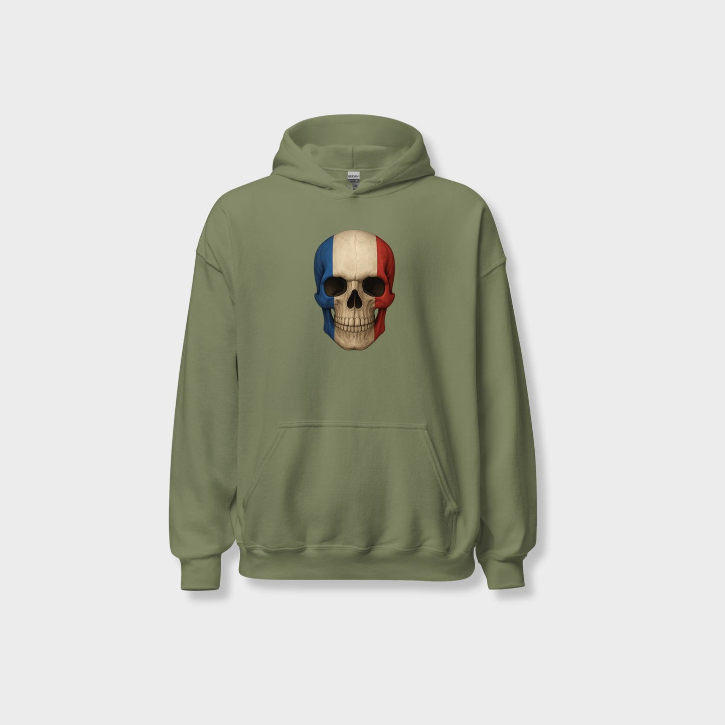 French Flag Skull - Unisex Heavy Blend Hoodie
