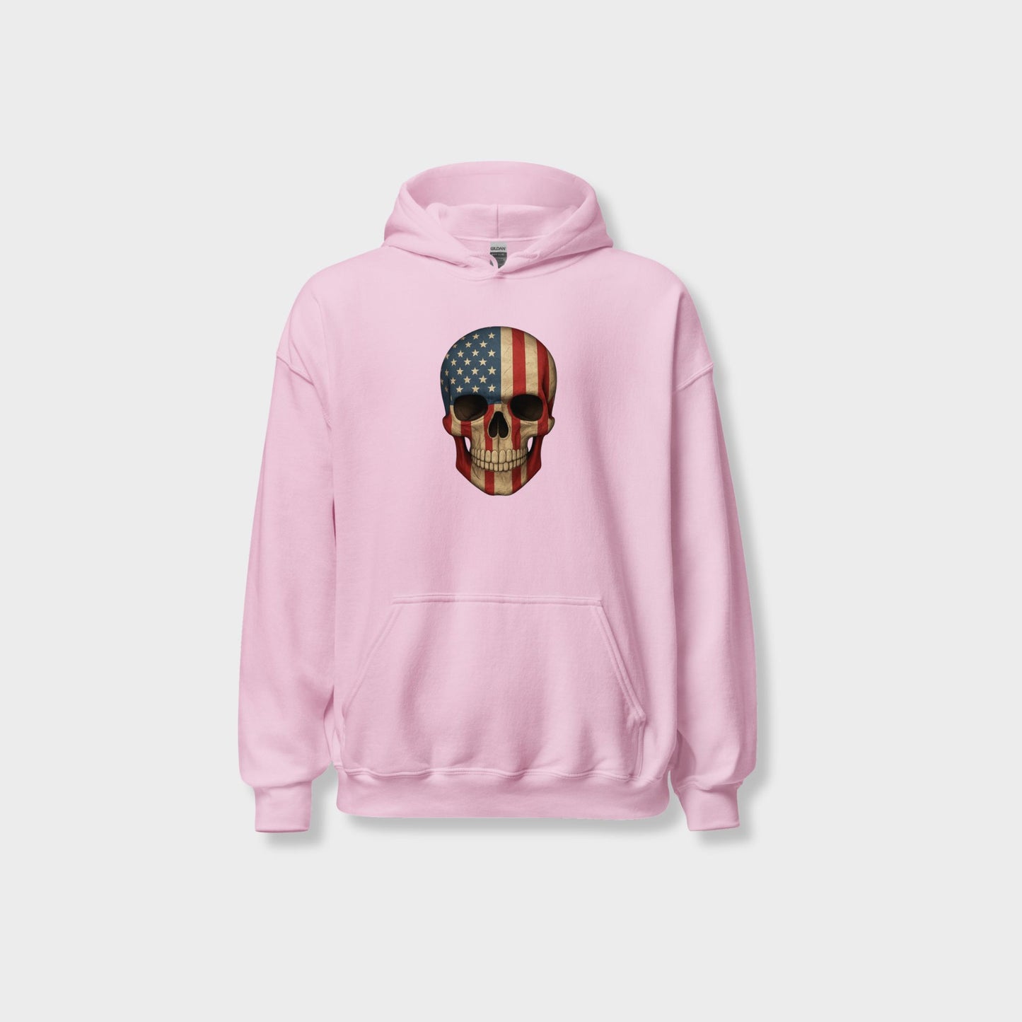 American Flag Skull - Unisex Heavy Blend Hoodie