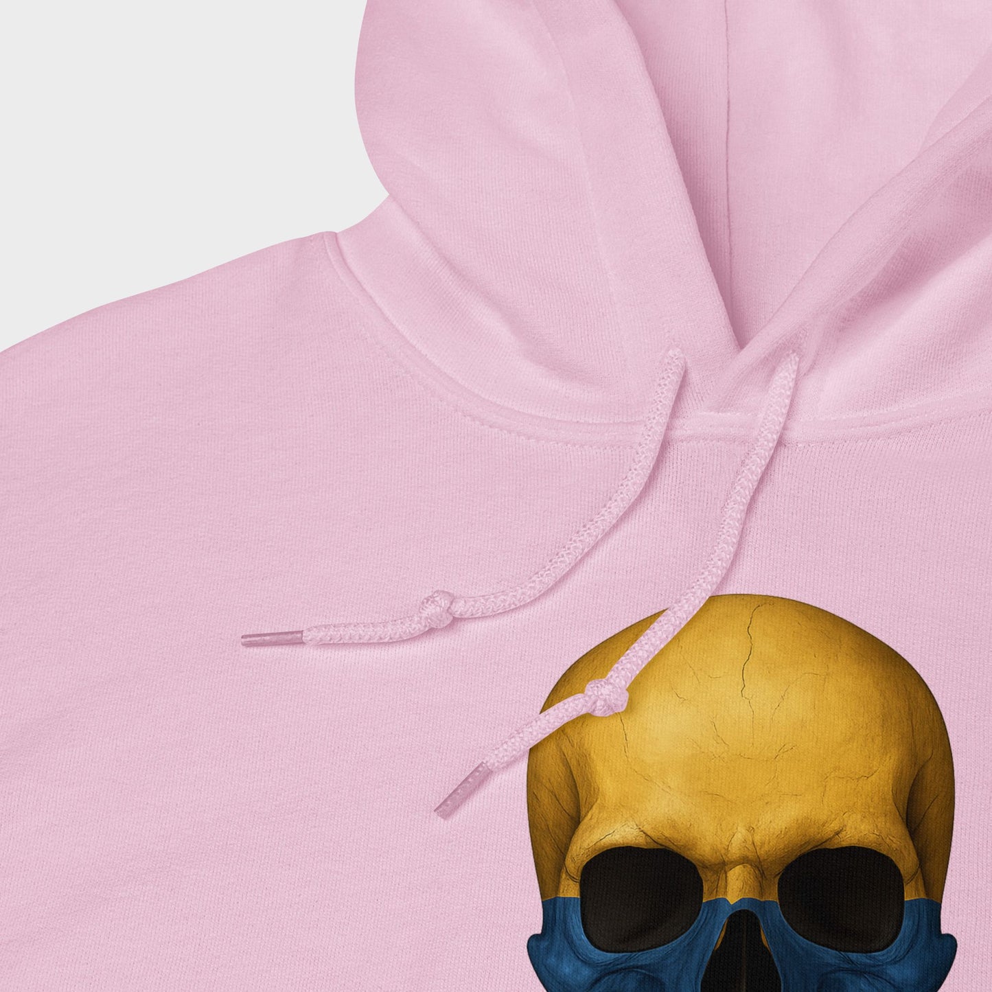 Buzo con Capucha unisex de mezcla gruesa con calavera y bandera colombiana