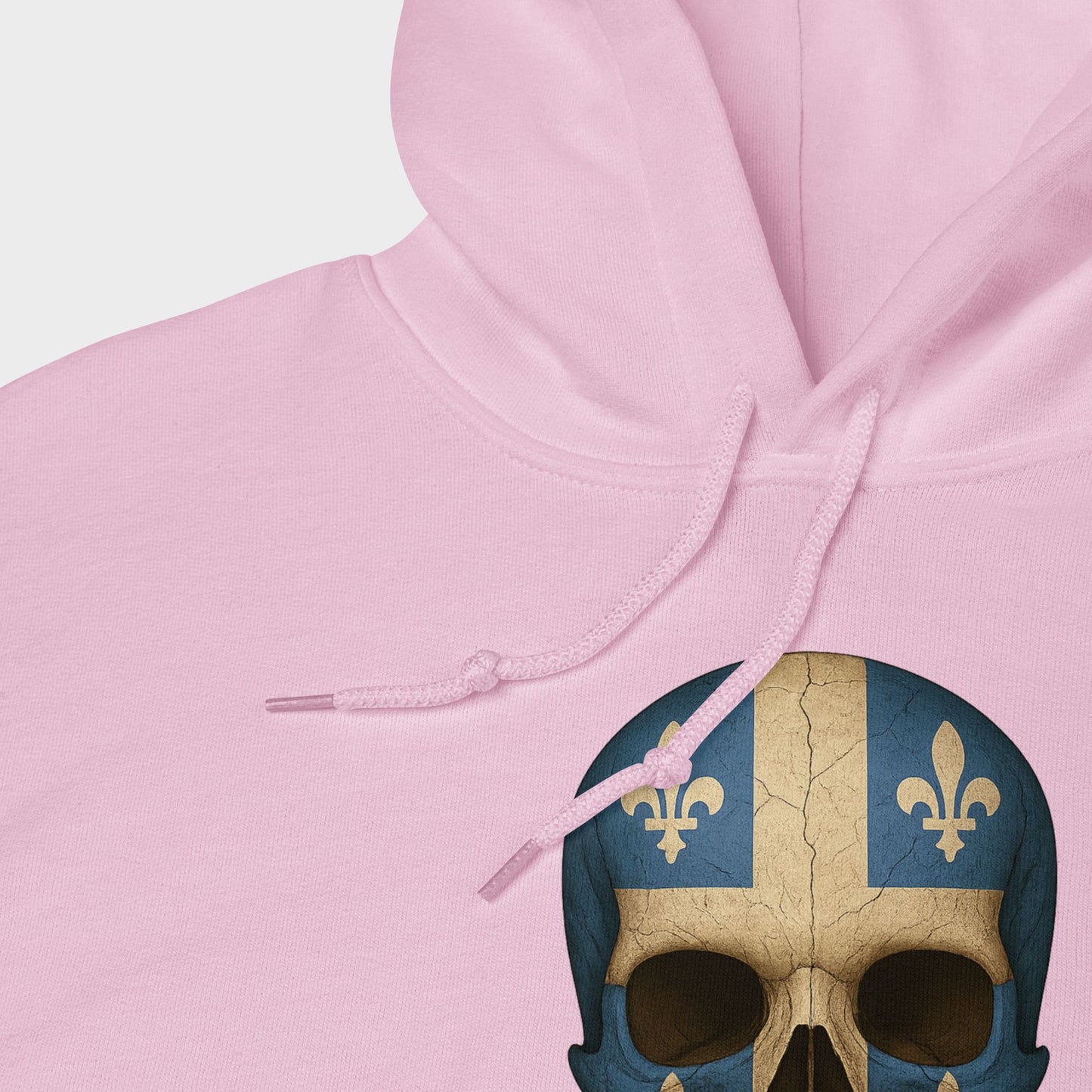 Buzo con Capucha unisex de mezcla gruesa con calavera y bandera de Quebec