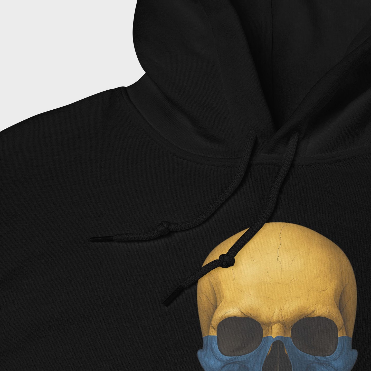 Buzo con Capucha unisex de mezcla gruesa con calavera y bandera colombiana