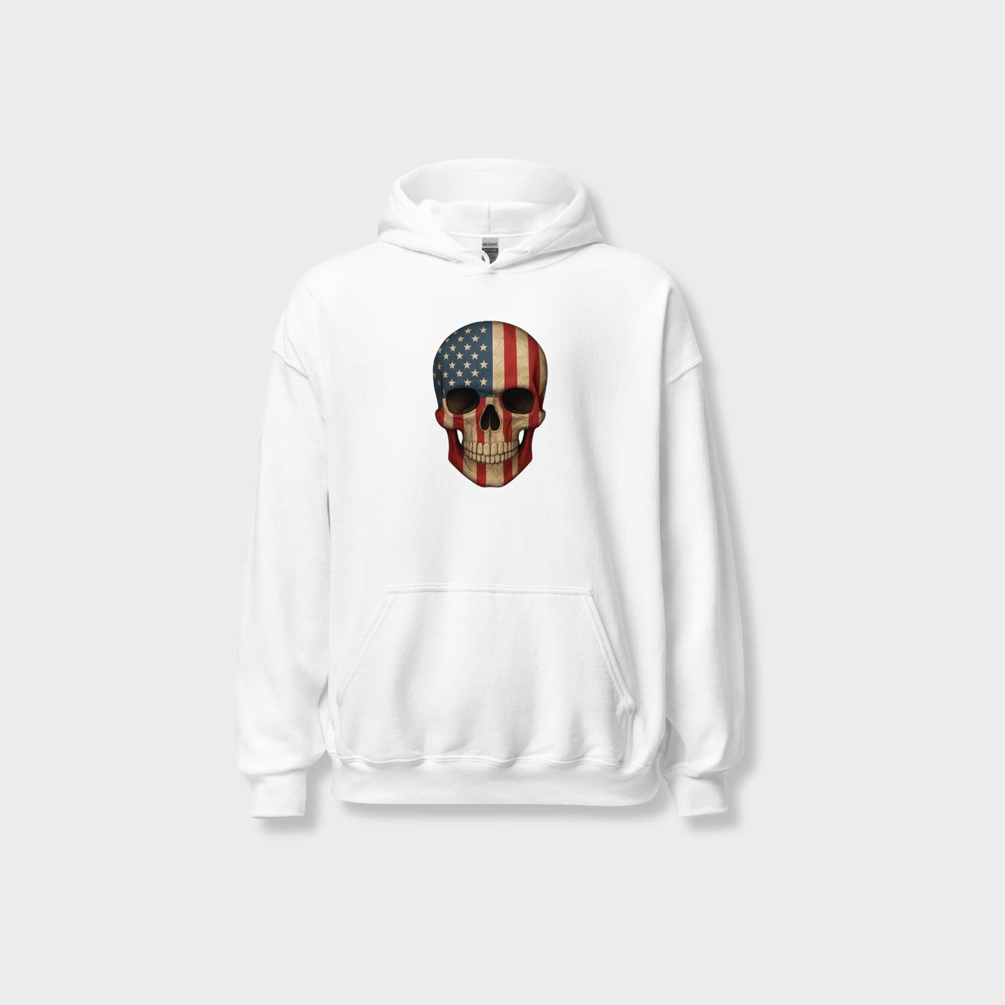 American Flag Skull - Unisex Heavy Blend Hoodie