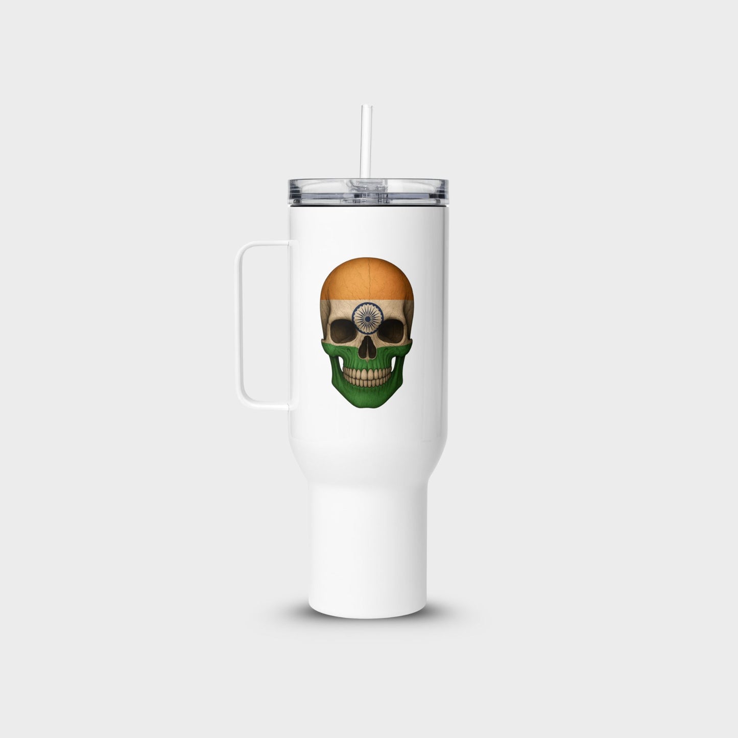 Indian Flag Skull - Stainless Steel Travel Mug