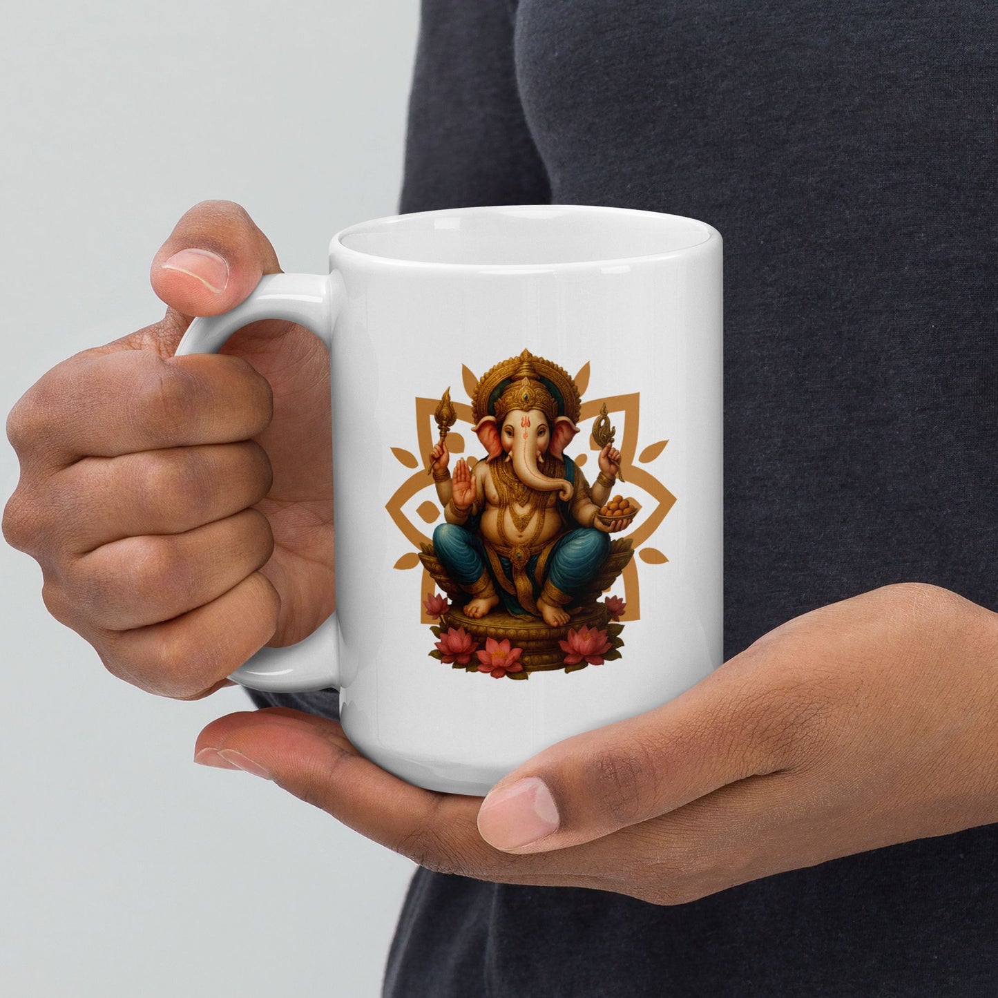 Ganesha - Mug blanc brillant