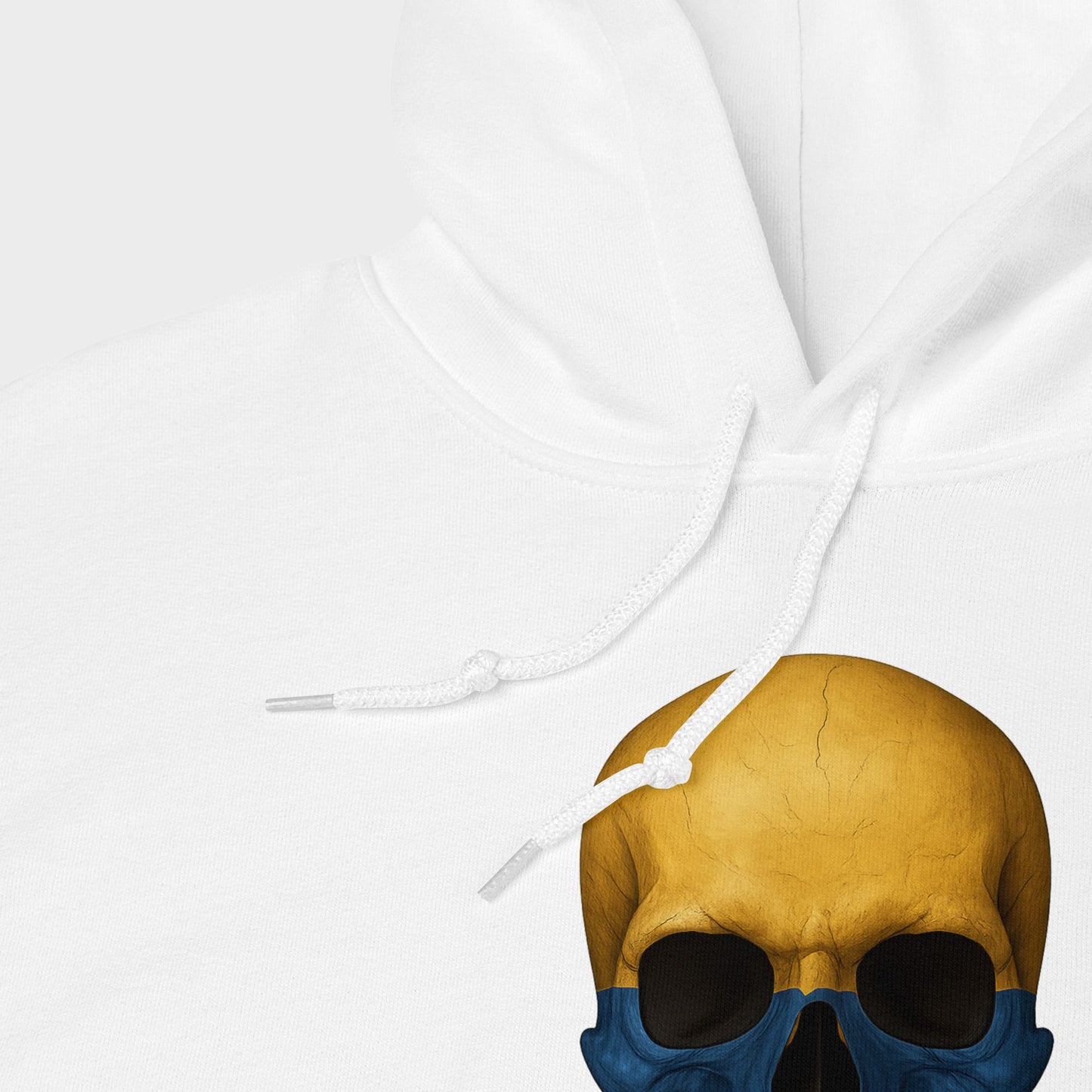 Buzo con Capucha unisex de mezcla gruesa con calavera y bandera colombiana