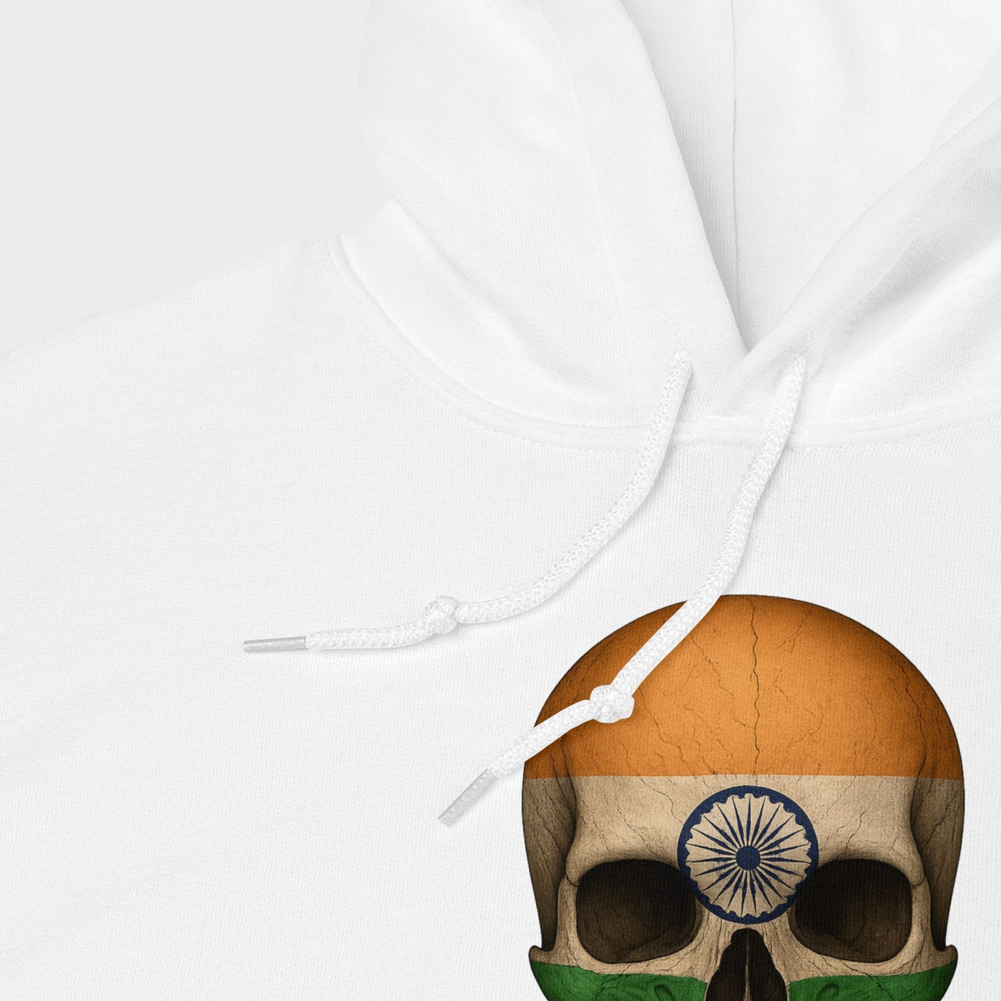 Buzo con Capucha unisex de mezcla gruesa con calavera y bandera india