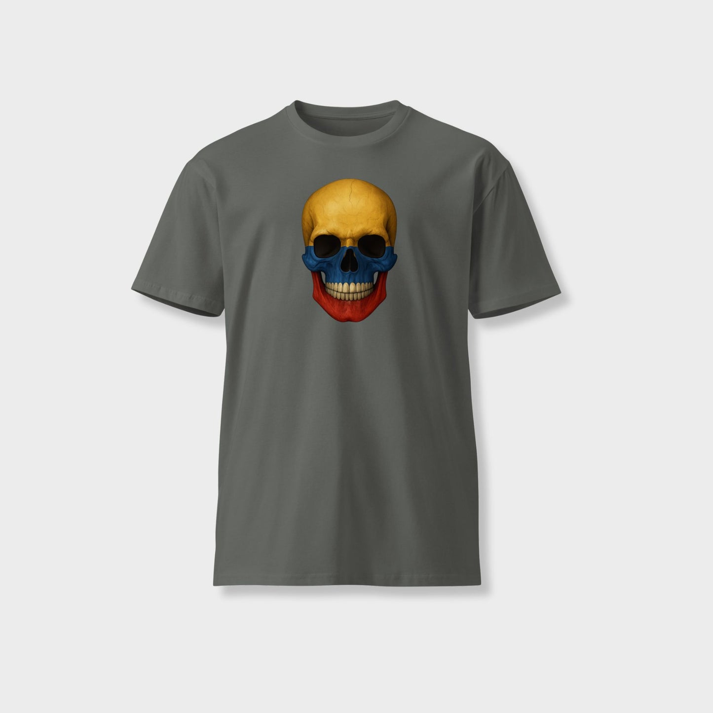 Colombian Flag Skull - Unisex Premium T-Shirt