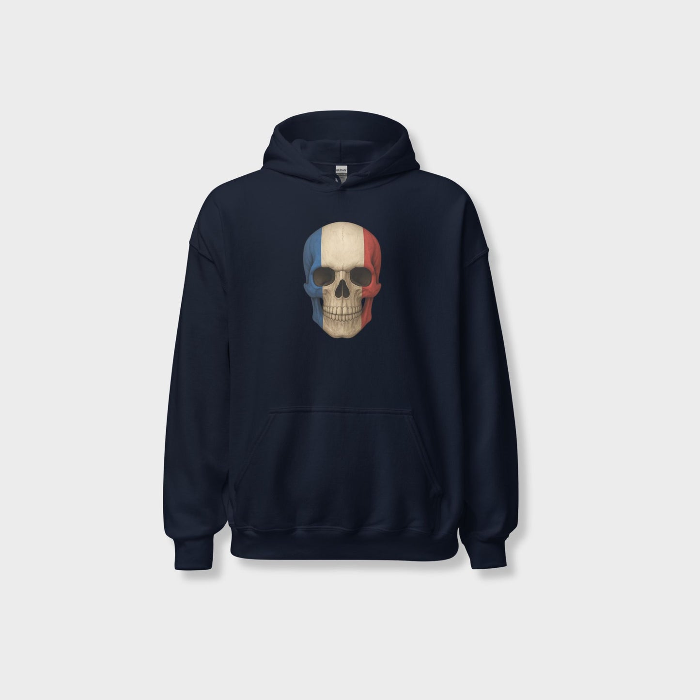 French Flag Skull - Unisex Heavy Blend Hoodie