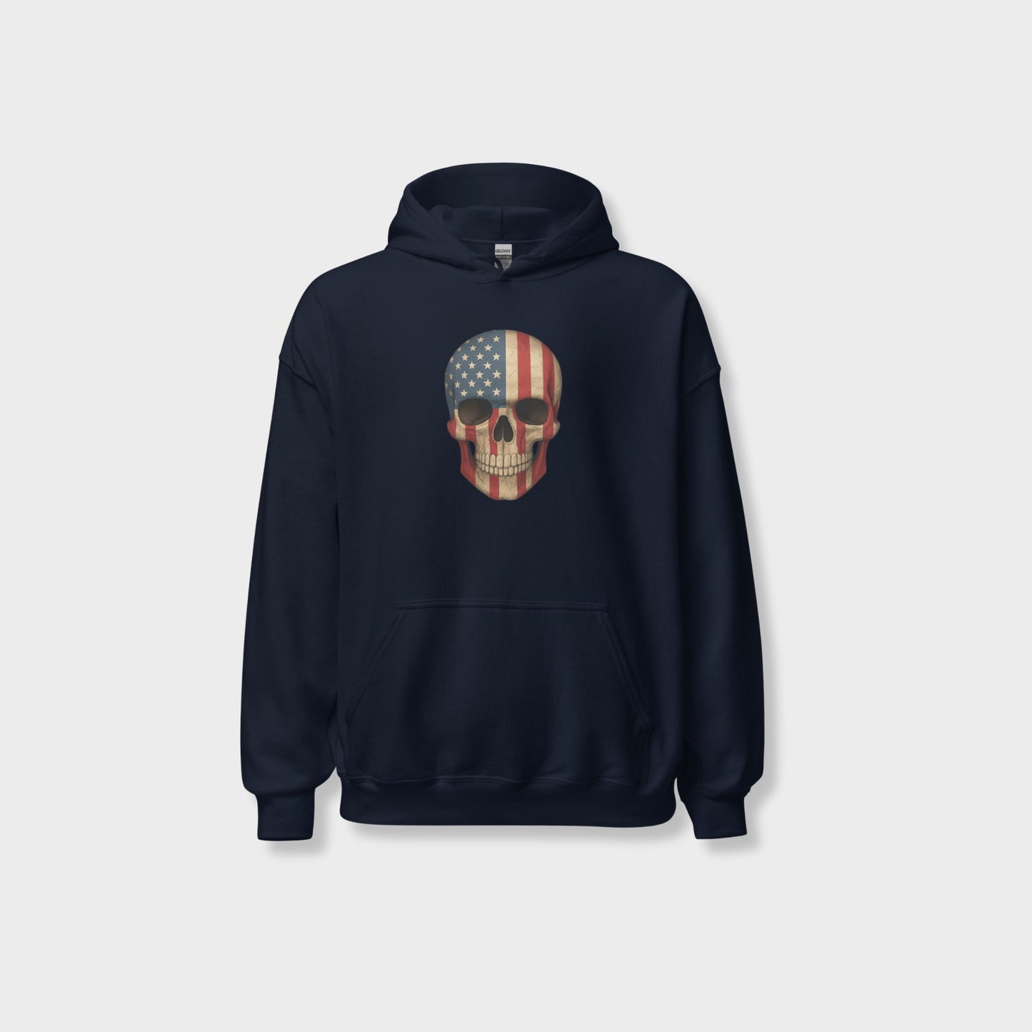 American Flag Skull - Unisex Heavy Blend Hoodie