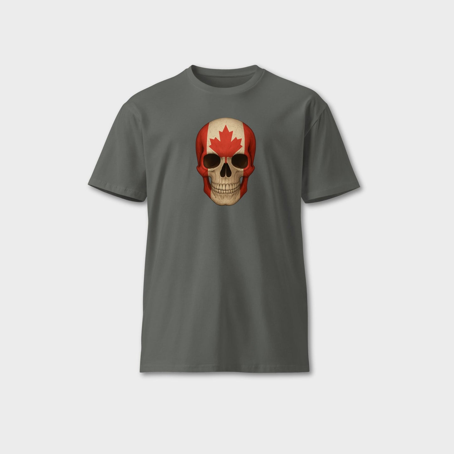 Canadian Flag Skull - Unisex Premium T-Shirt