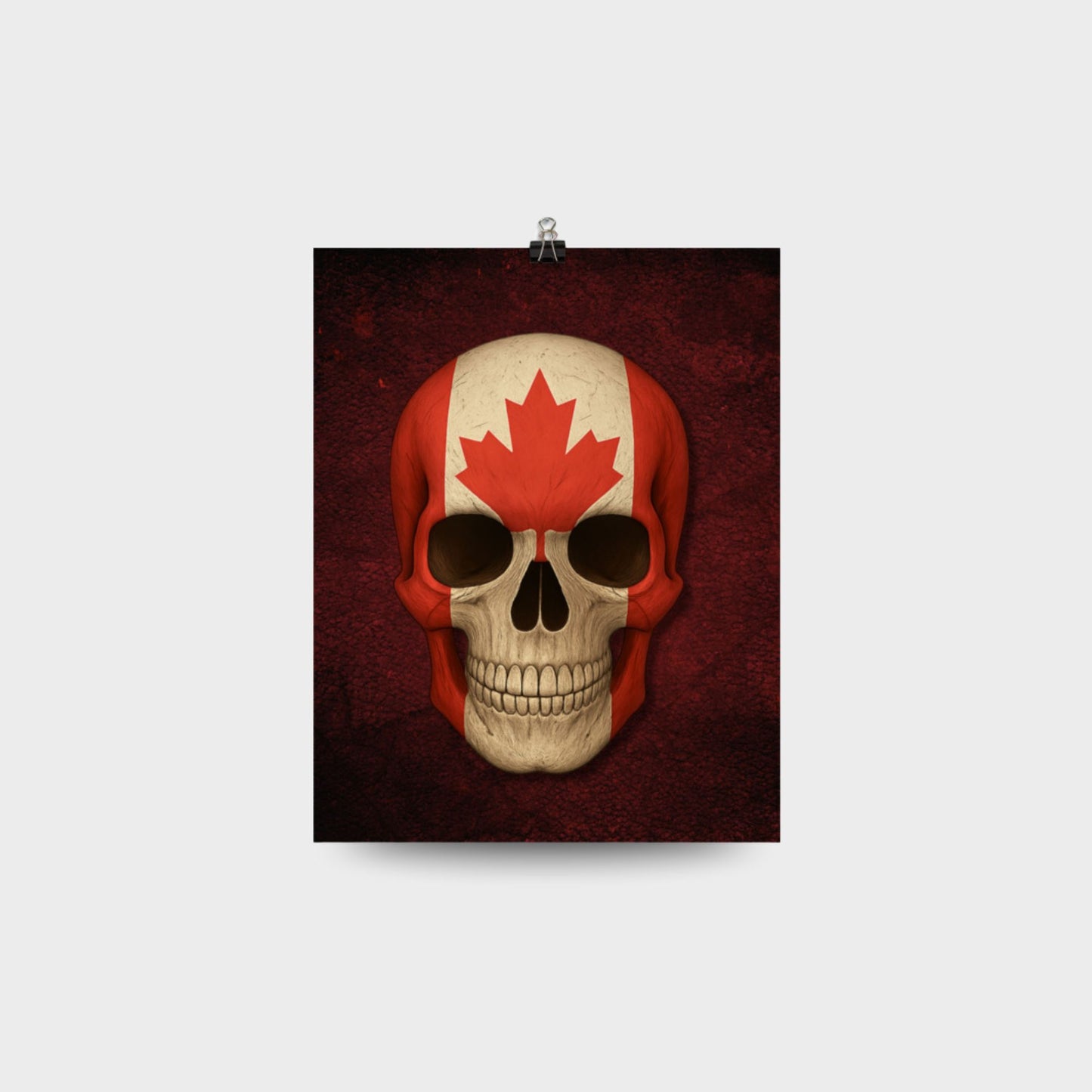 Canadian Flag Skull - Poster