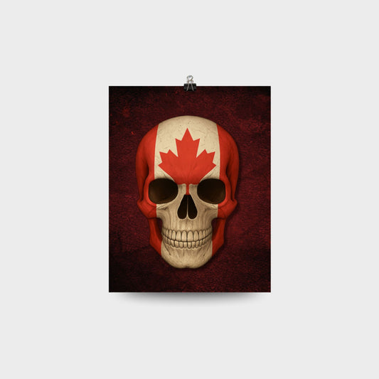 Canadian Flag Skull - Poster