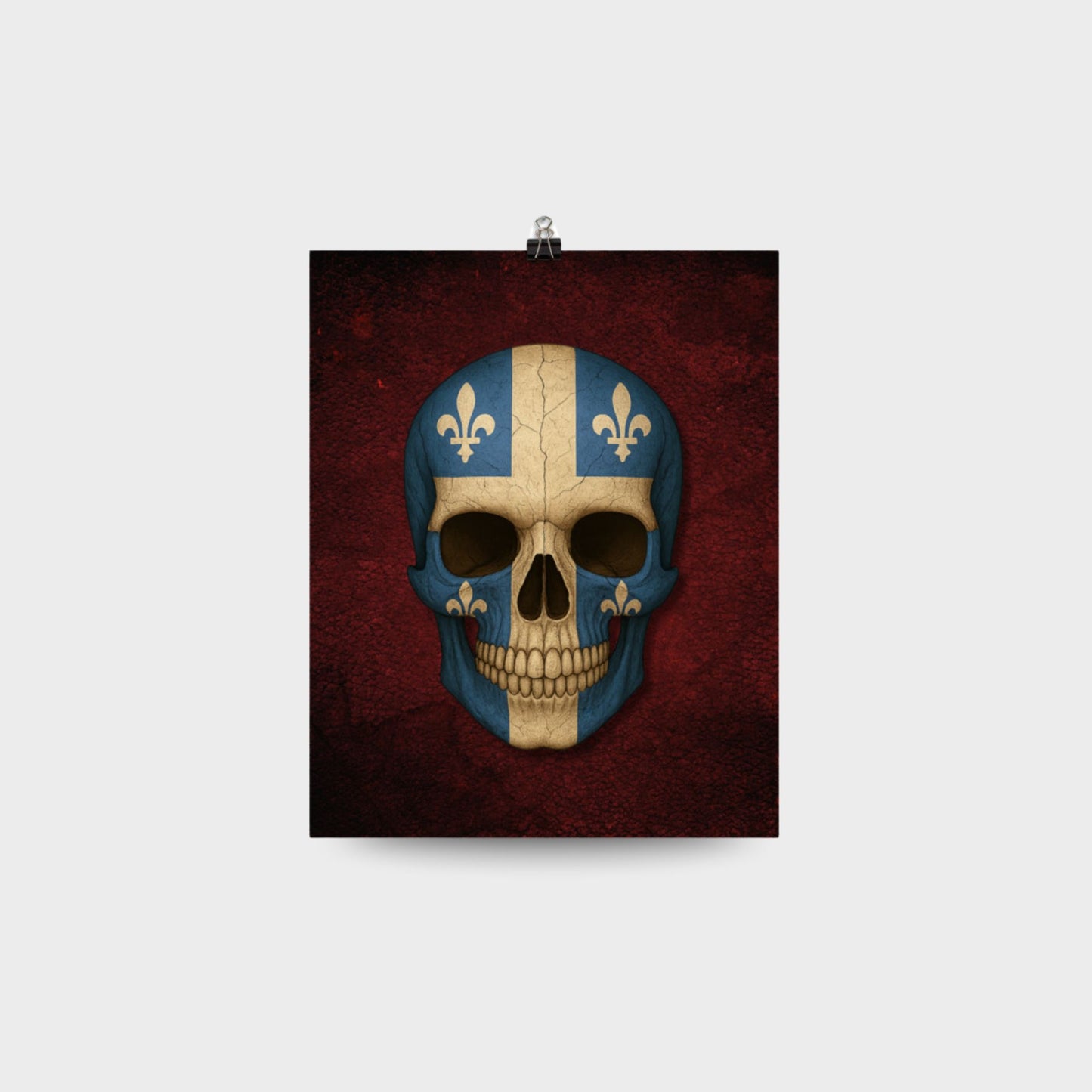 Quebec Flag Skull - Poster