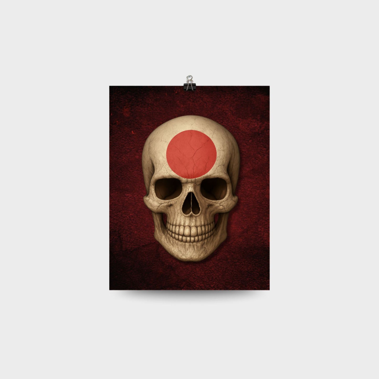 Japanese Flag Skull - Poster