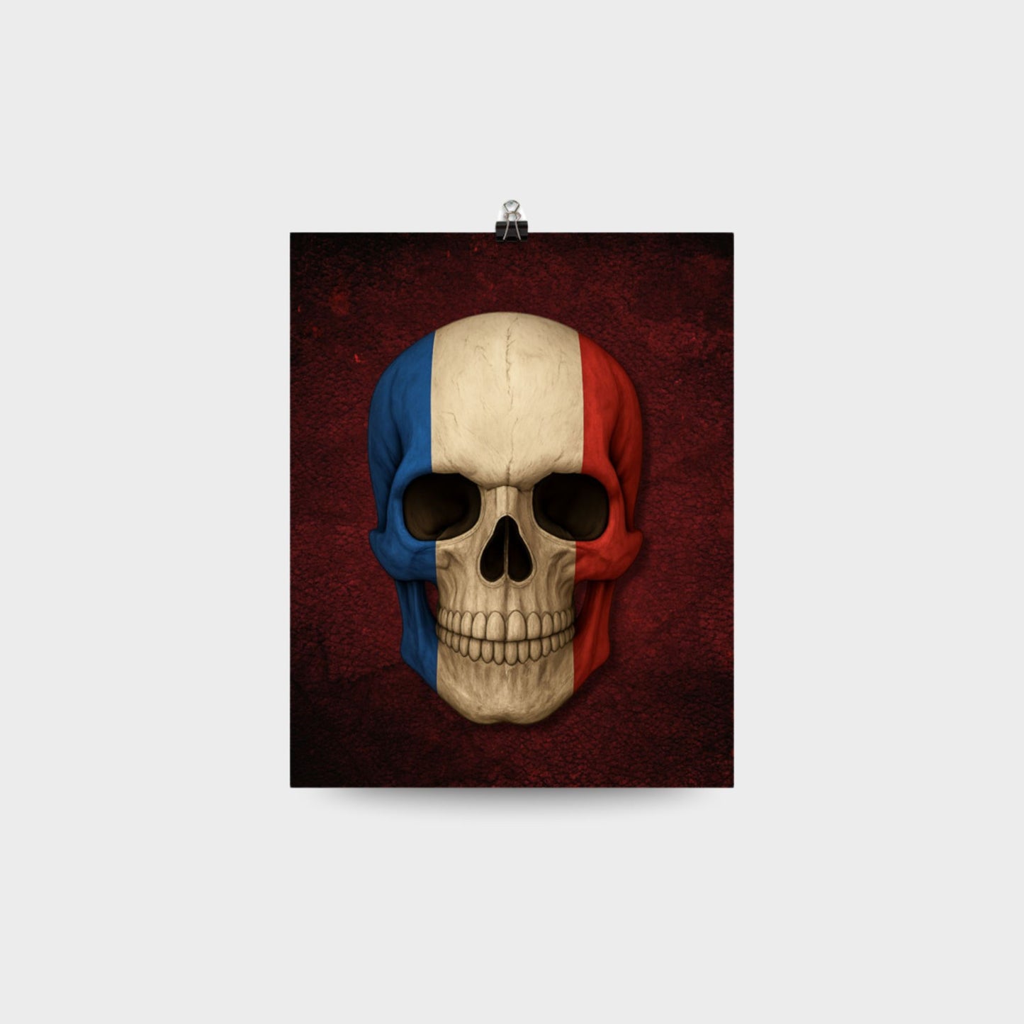 French Flag Skull - Poster