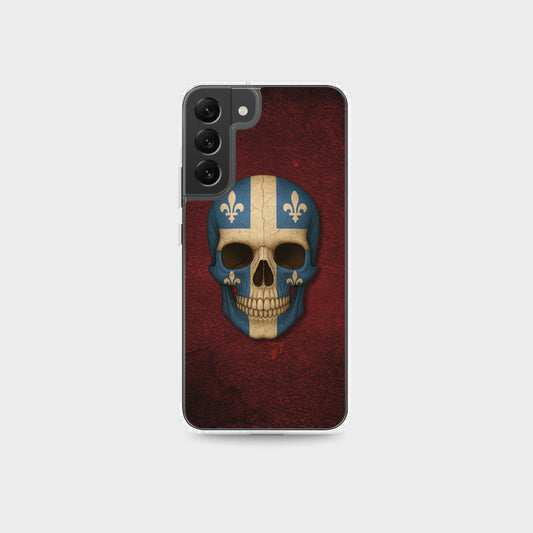 Quebec Flag Skull - Clear Case for Samsung®