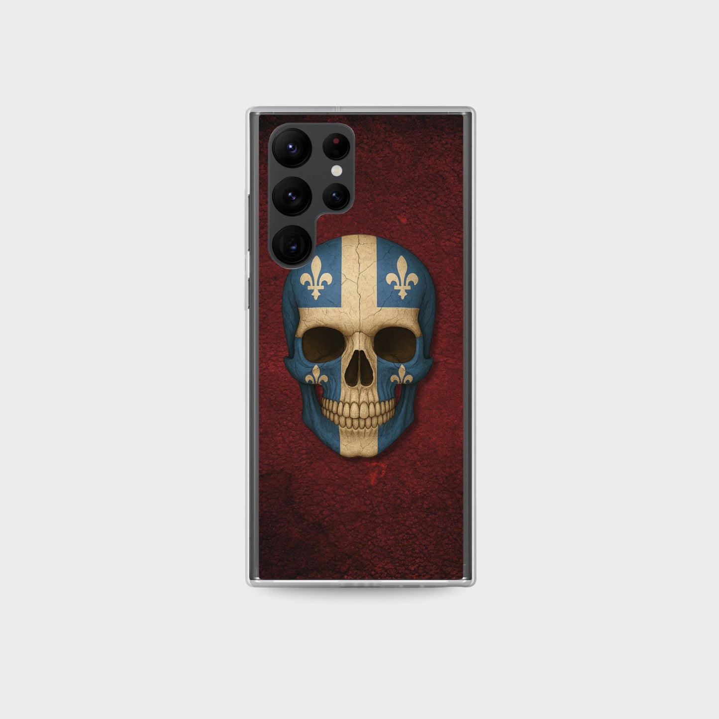 Quebec Flag Skull - Clear Case for Samsung®
