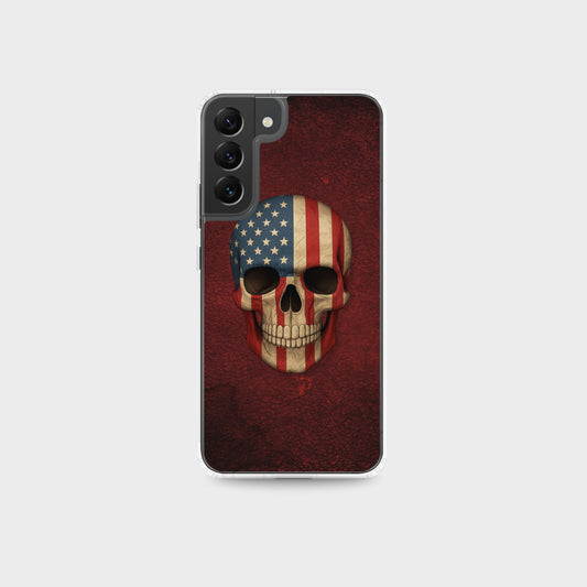 American Flag Skull - Clear Case for Samsung®