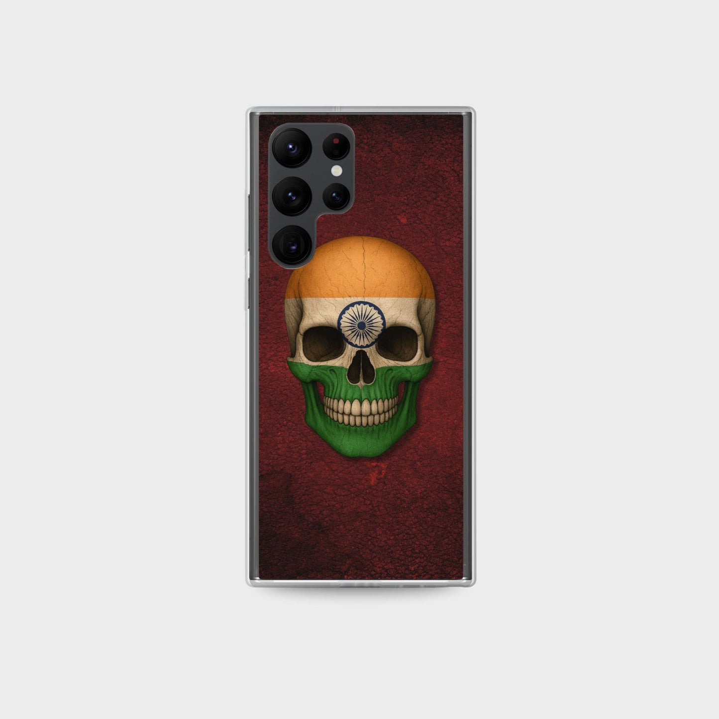 Indian Flag Skull - Clear Case for Samsung®